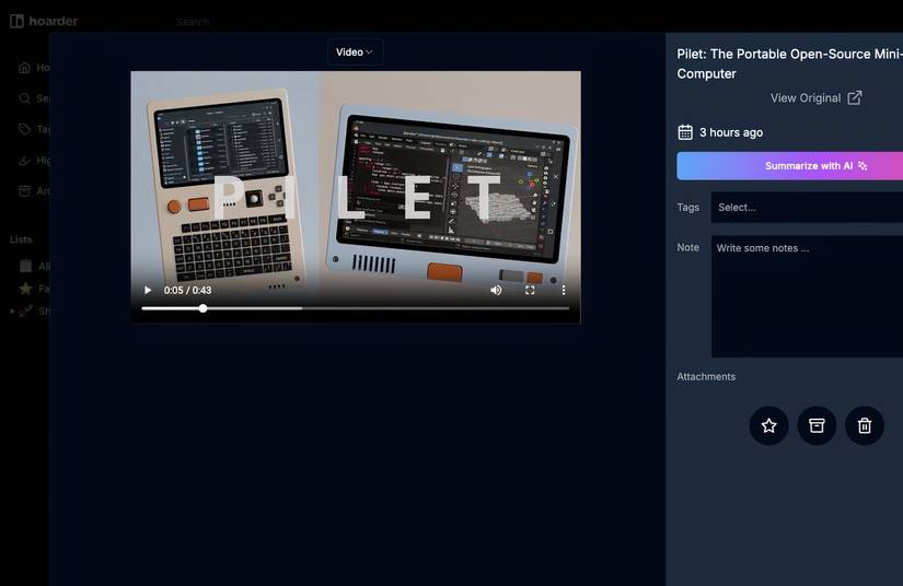 hoader app cached video running in browser