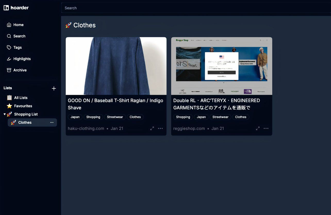 Hoader app sub lists