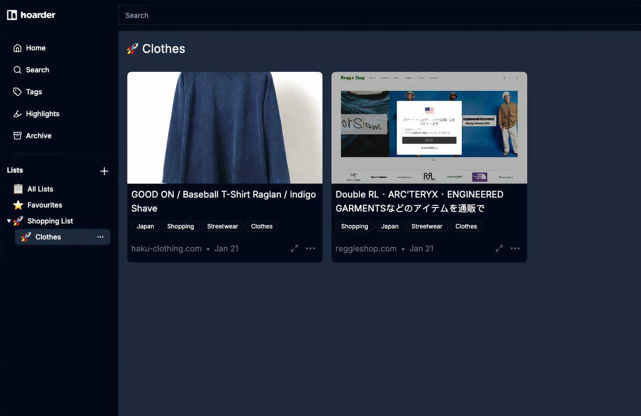 Hoader app sub lists