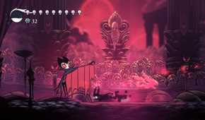 fighting a boss character in a one-on-one fight.