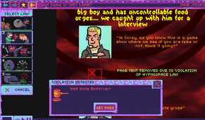 Screenshot from the game Hypnospace Outlaw