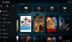 Screenshot showing kodi recently added section