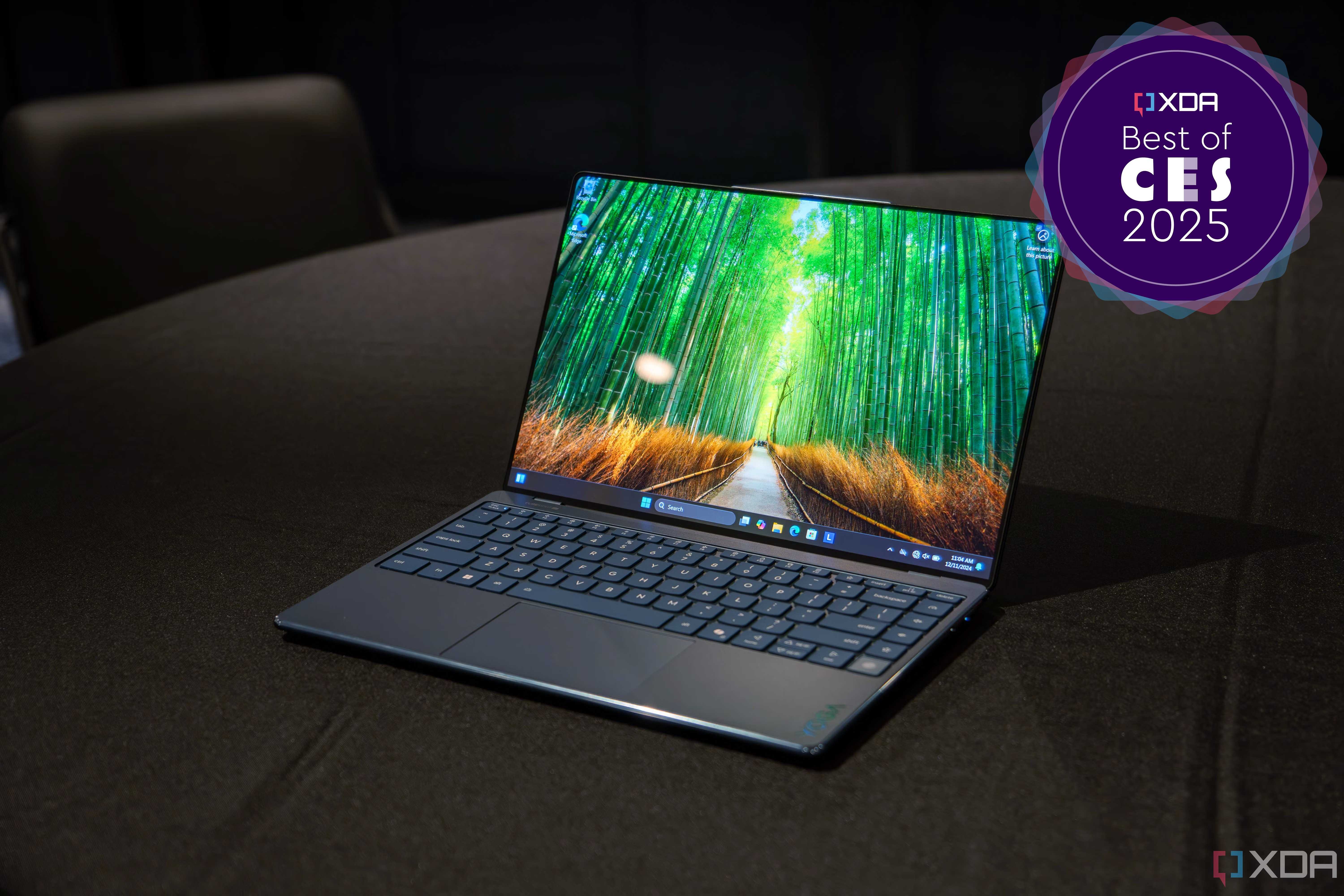 Angled front view of the Lenovo Yoga Slim 9i