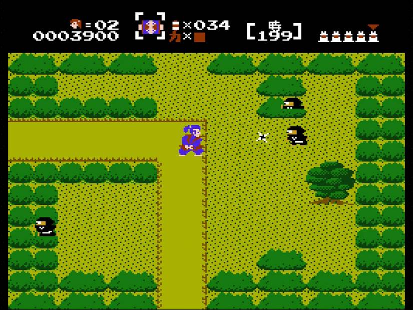 Screenshot of the Mysterious Murasame Castle on the NES