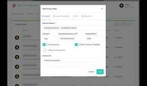 nginx proxy manager proxy hosts add dialog