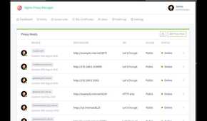 nginx proxy manager proxy hosts page