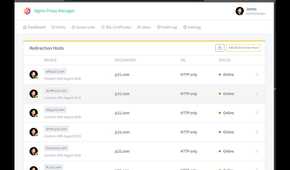 nginx proxy manager redirection hosts menu page