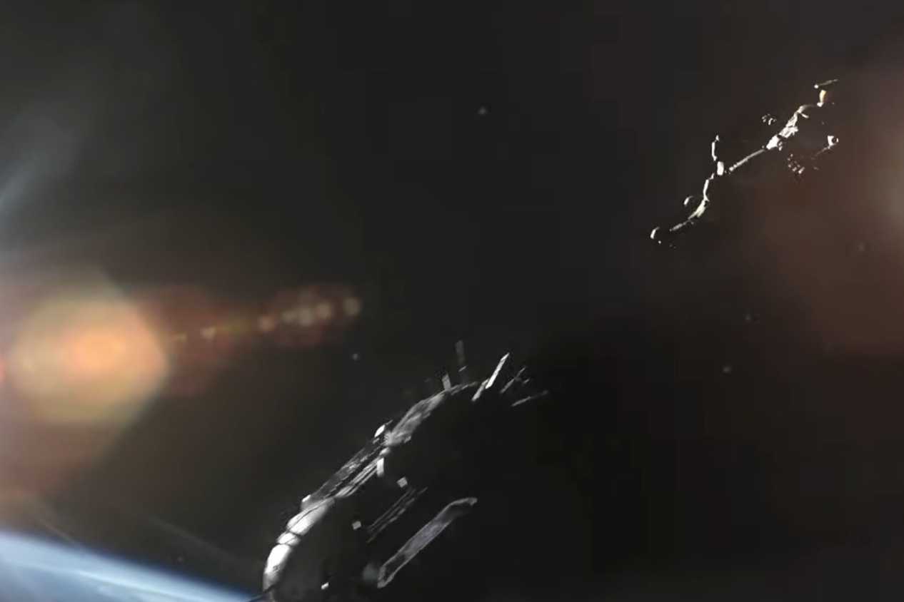 Halo: Master Chief Collection Master Chief kicking drop pod in space