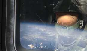 Master Chief Collection Master Chief peering out spaceship window