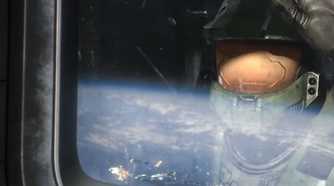 Master Chief Collection Master Chief peering out spaceship window