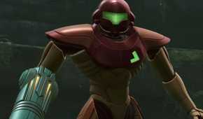 Metroid Prime Remastered Samus standing in armor
