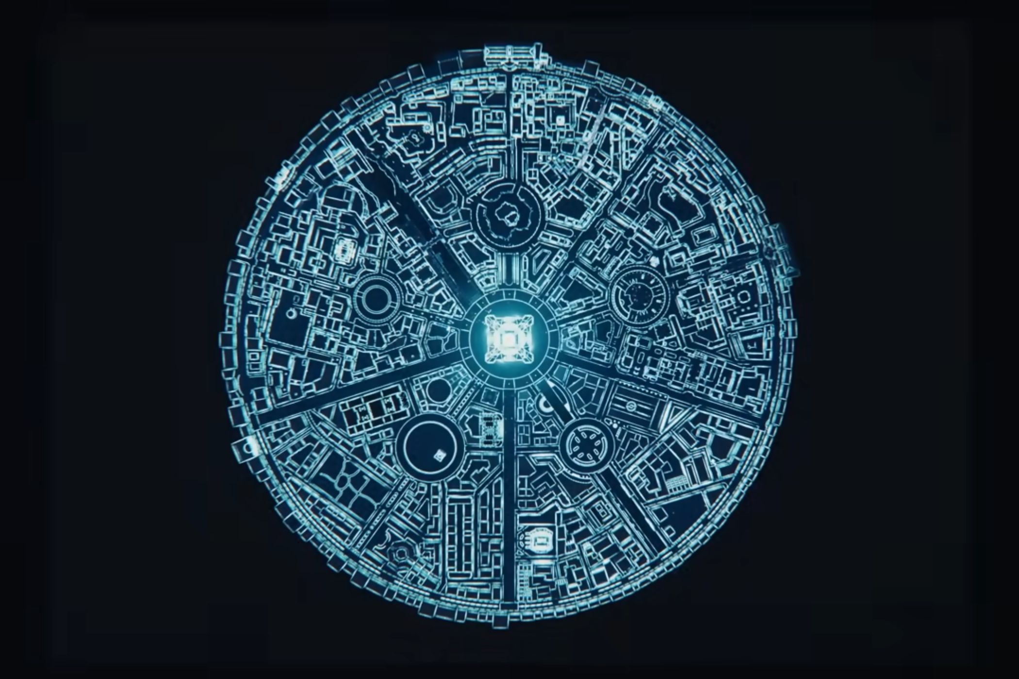 Top-down view of Lumious City diagram from Pokemon Legends Z-A