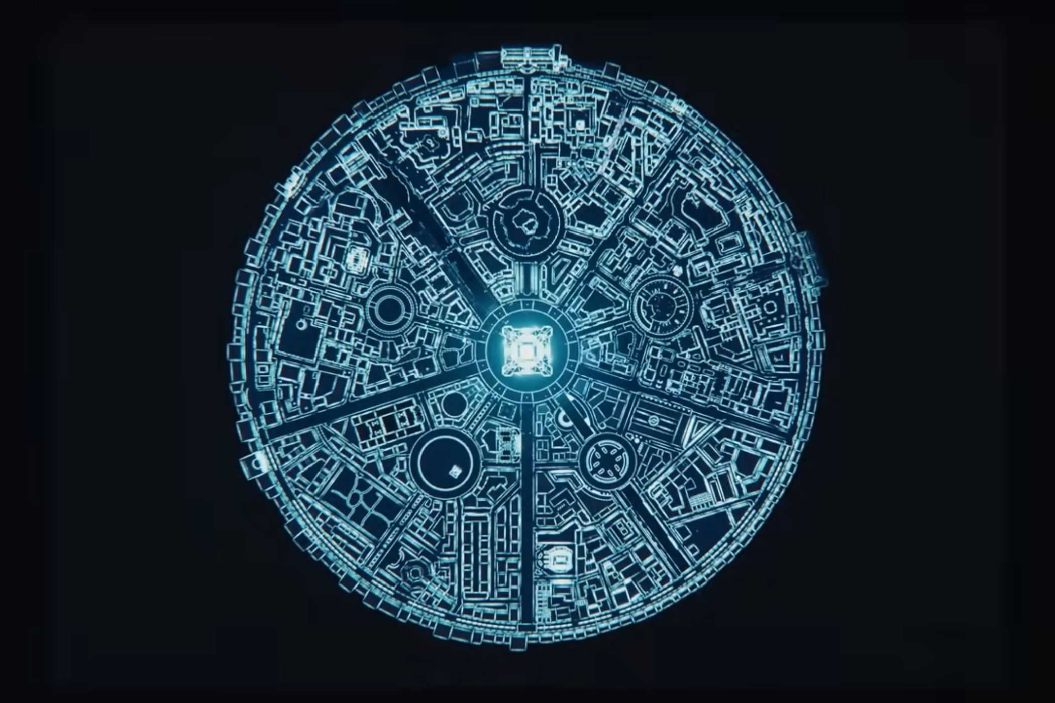 Top-down view of Lumious City diagram from Pokemon Legends Z-A