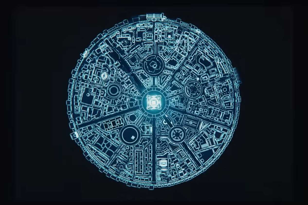 Top-down view of Lumious City diagram from Pokemon Legends Z-A