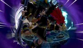 Super Smash Bros Ultimate Dark Pit slammed against screen
