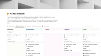Notion Kanban Detailed Board