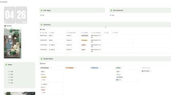 Notion Kanban Task Manager