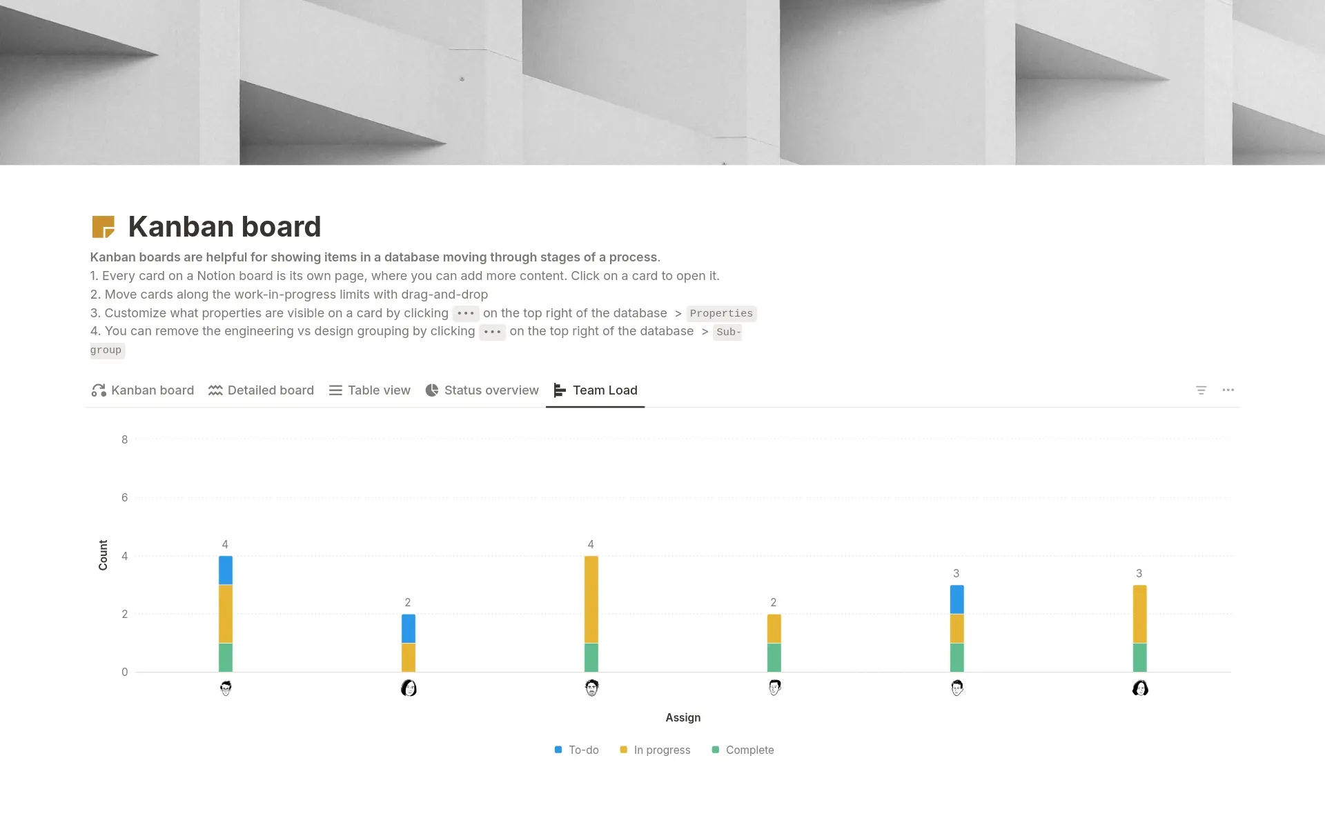 Notion Kanban Team Load