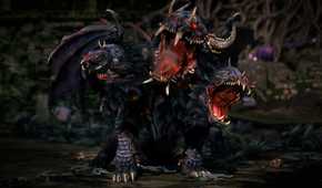 Path of Exile 2 three-headed demon dog roaring