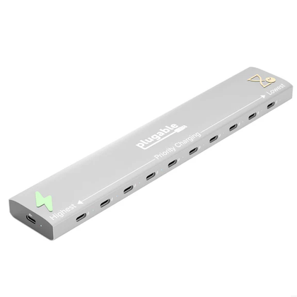 Plugable's 10-port charging hub intelligently directs the power to ...