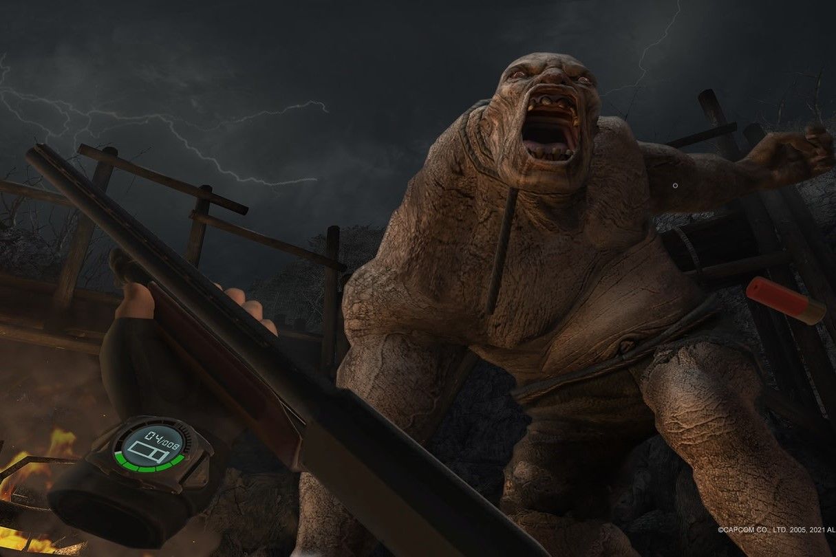 Screenshot from the video game Resident Evil 4 VR 