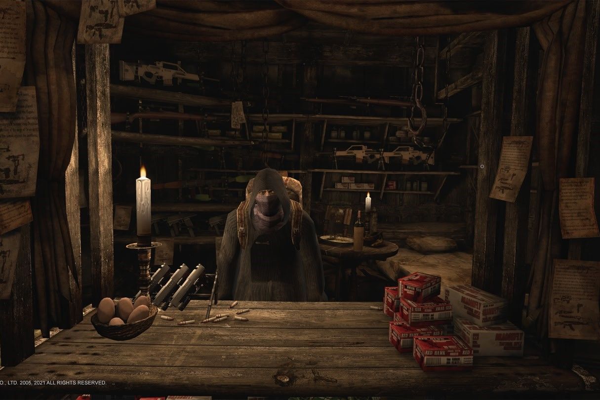 Screenshot from the video game Resident Evil 4 VR 