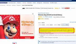 Newegg gift card store page featuring 3D mario game in description.