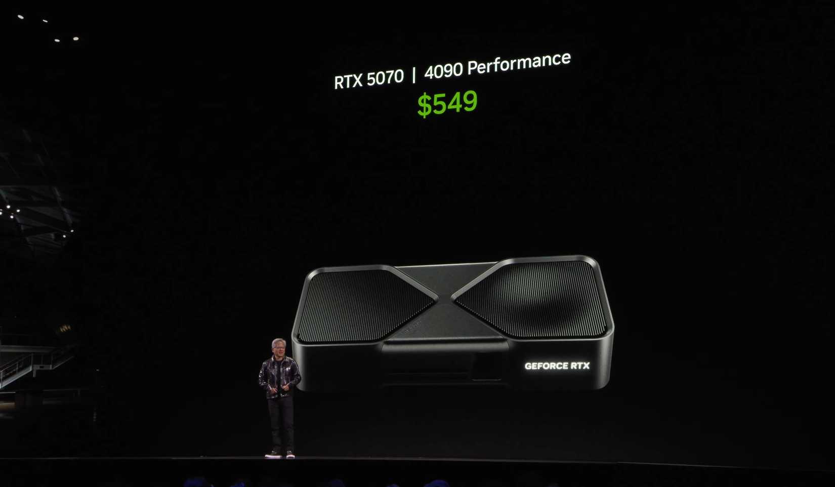 NVIDIA showing off the 5070 at their CES 2025 keynote