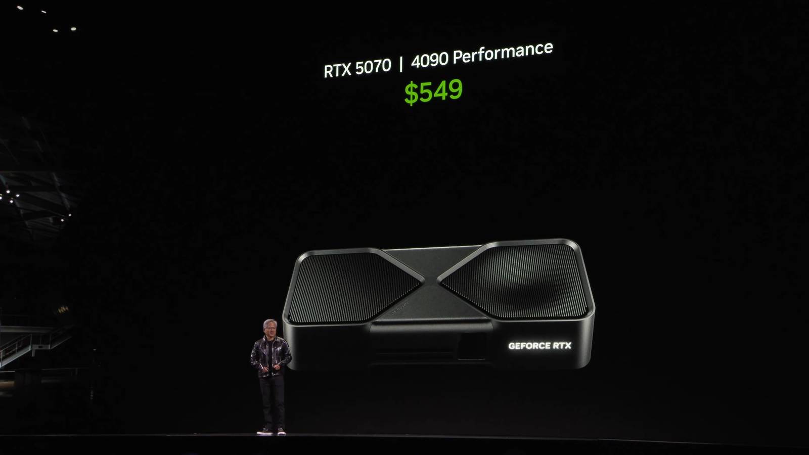 NVIDIA showing off the 5070 at their CES 2025 keynote