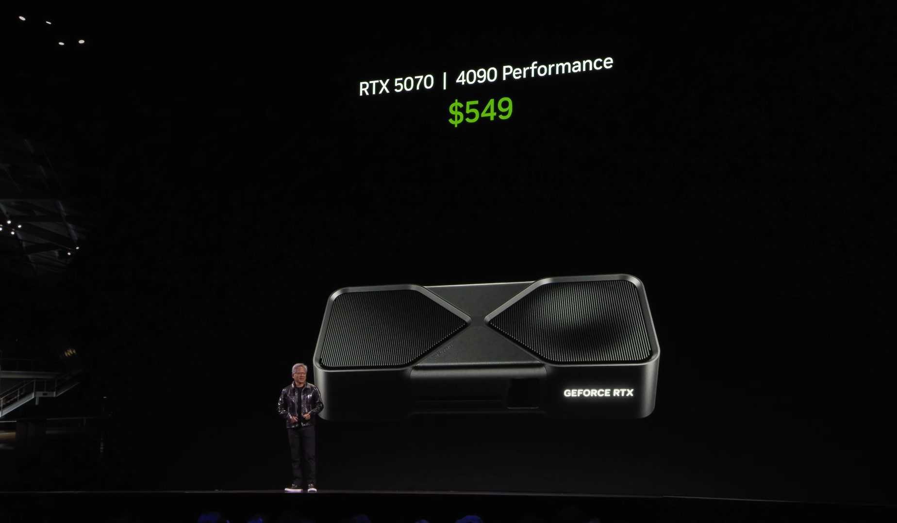 NVIDIA showing off the 5070 at their CES 2025 keynote