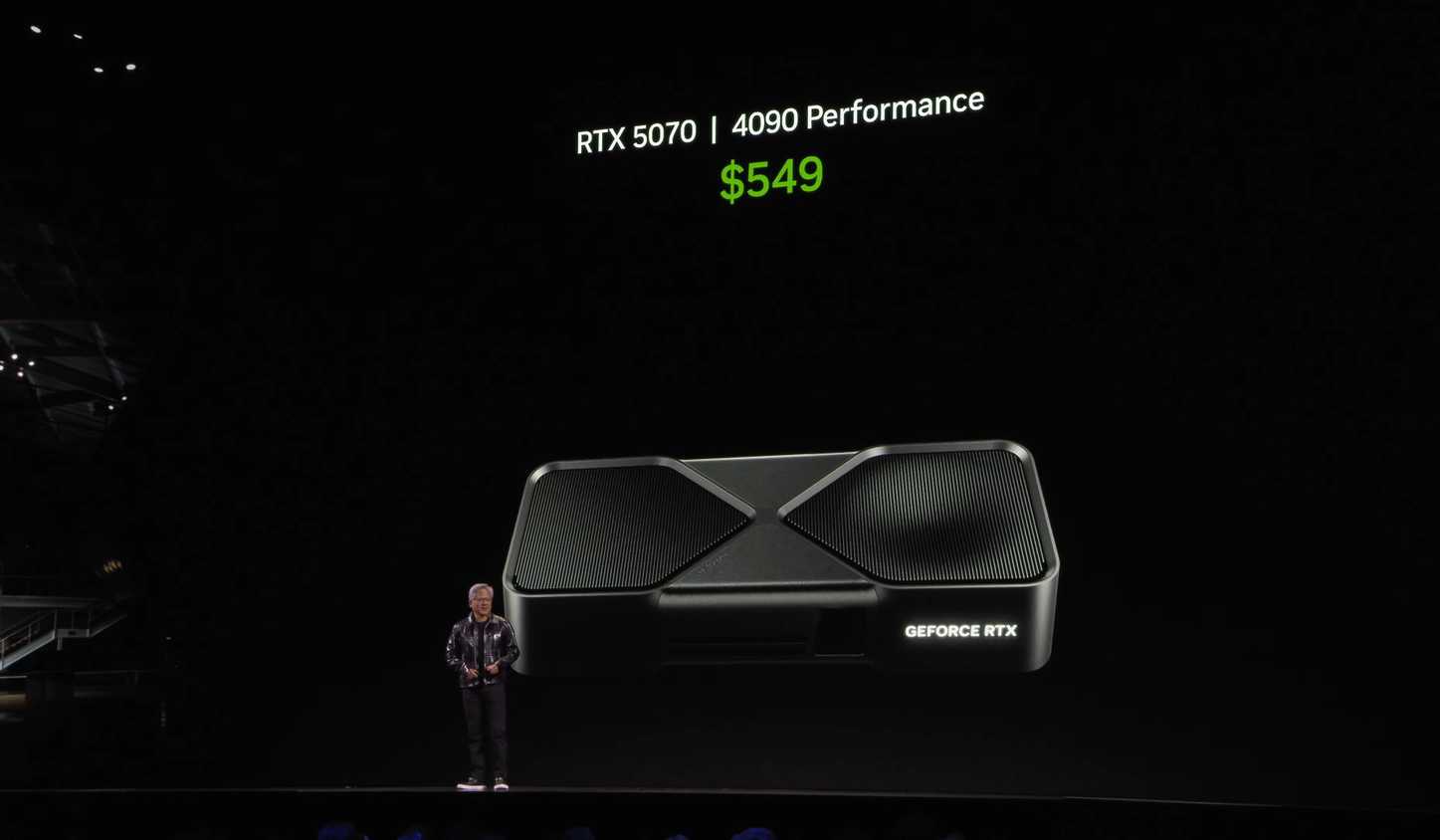 NVIDIA showing off the 5070 at their CES 2025 keynote