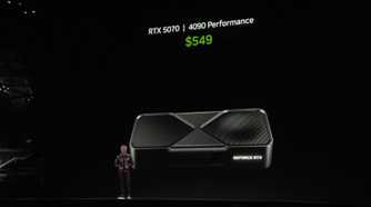 NVIDIA showing off the 5070 at their CES 2025 keynote
