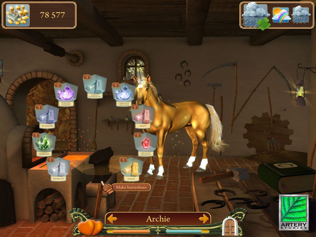 A screenshot from the game Secret of the Magic Crystals