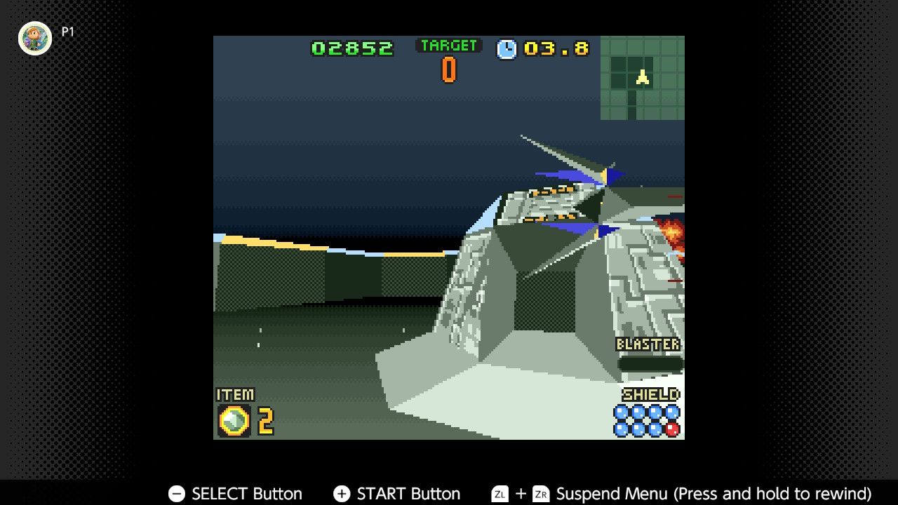 Screenshot of a Star Fox 2 for the SNES captured on the Nintendo Switch Online app