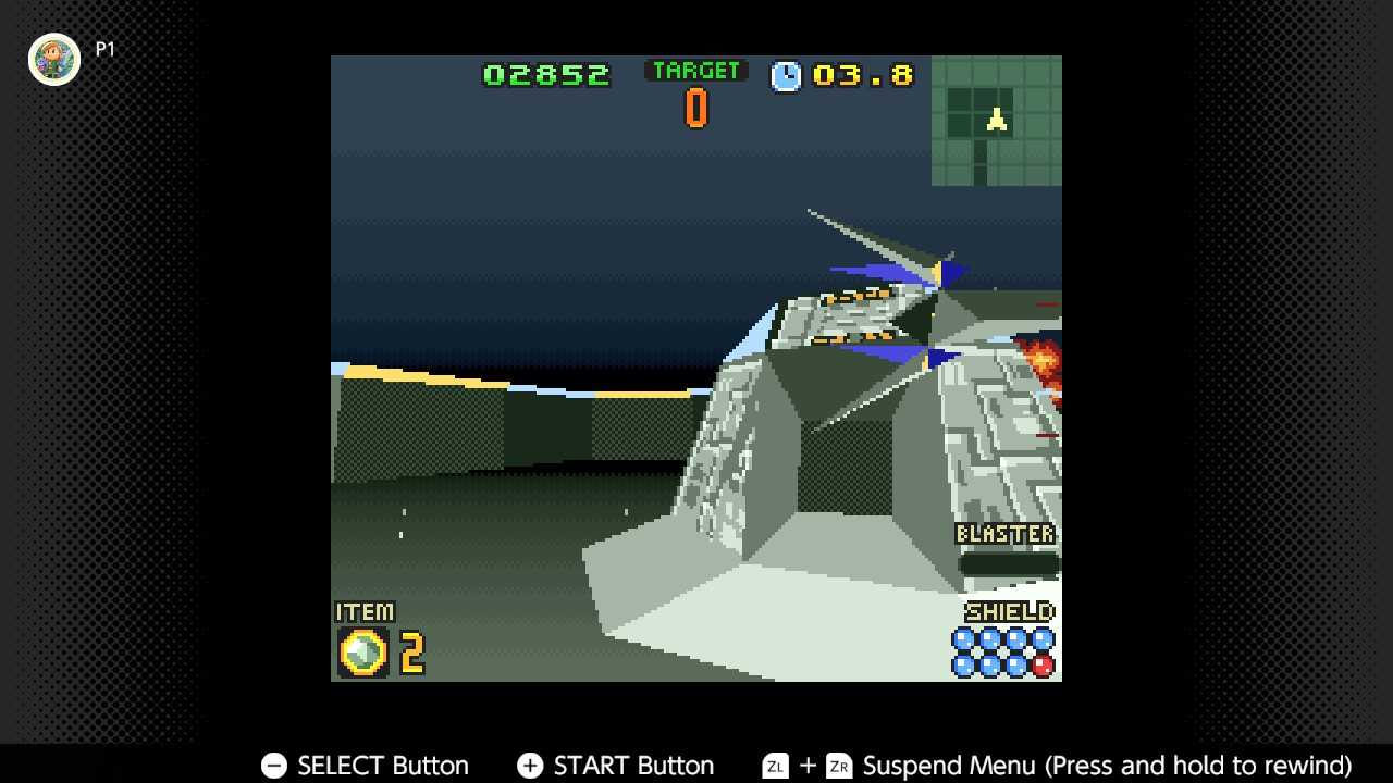 Screenshot of a Star Fox 2 for the SNES captured on the Nintendo Switch Online app