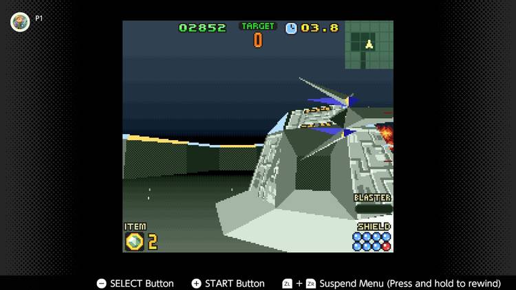 Screenshot of a Star Fox 2 for the SNES captured on the Nintendo Switch Online app