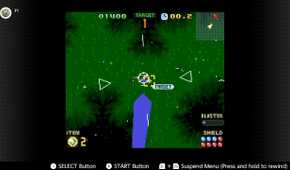 Screenshot of a first person dogfight in Star Fox 2 for the SNES captured on the Nintendo Switch Online app