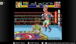 Screenshot of a fight in Super Punch-Out!! for the SNES captured on the Nintendo Switch Online app
