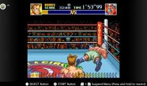 Screenshot of a fight in Super Punch-Out!! for the SNES captured on the Nintendo Switch Online app