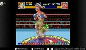 Screenshot of a fight in Super Punch-Out!! for the SNES captured on the Nintendo Switch Online app