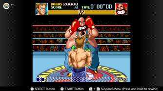 Screenshot of the second fight in Super Punch-Out!! for the SNES captured on the Nintendo Switch Online app