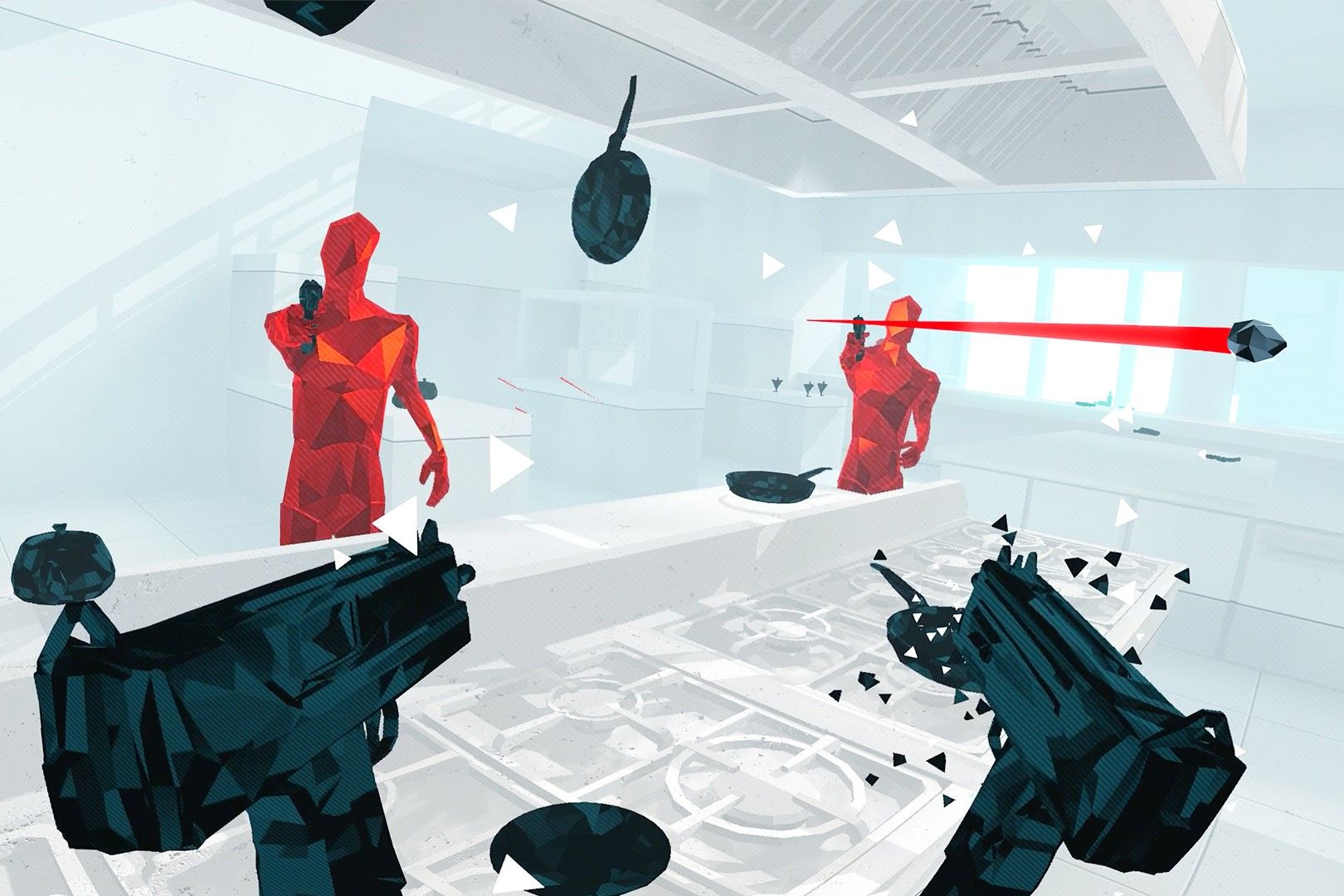 Screenshot from the video game Superhot VR