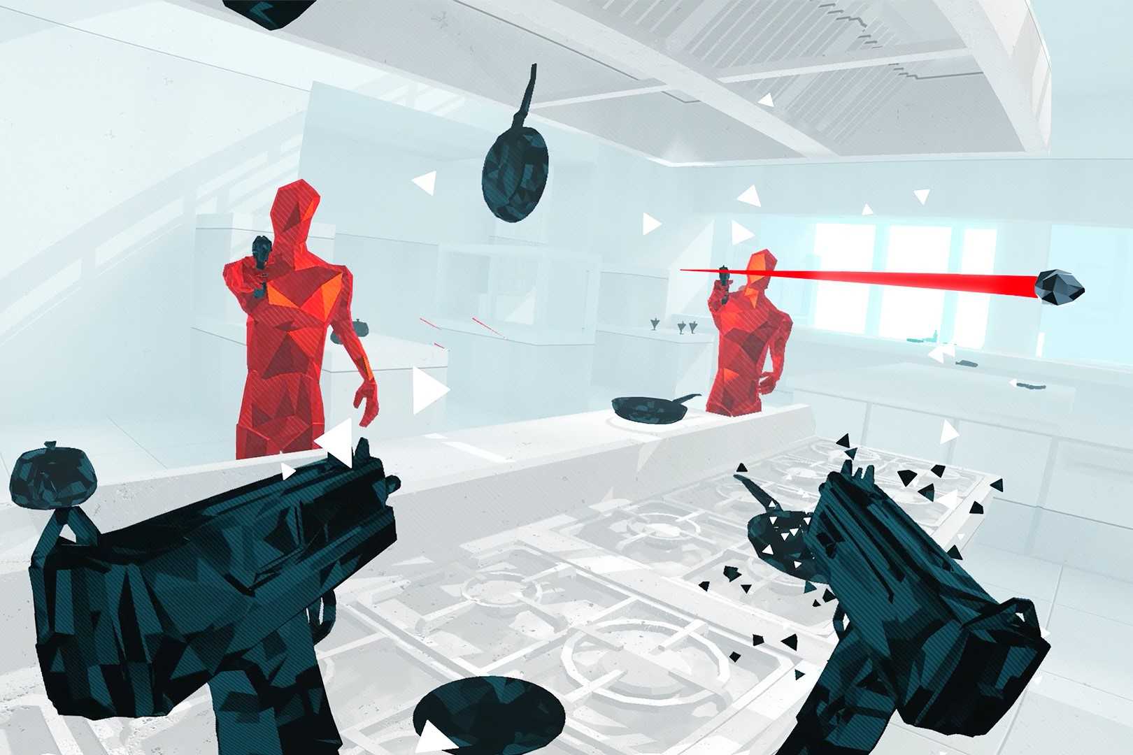Screenshot from the video game Superhot VR