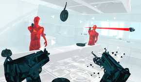 Screenshot from the video game Superhot VR