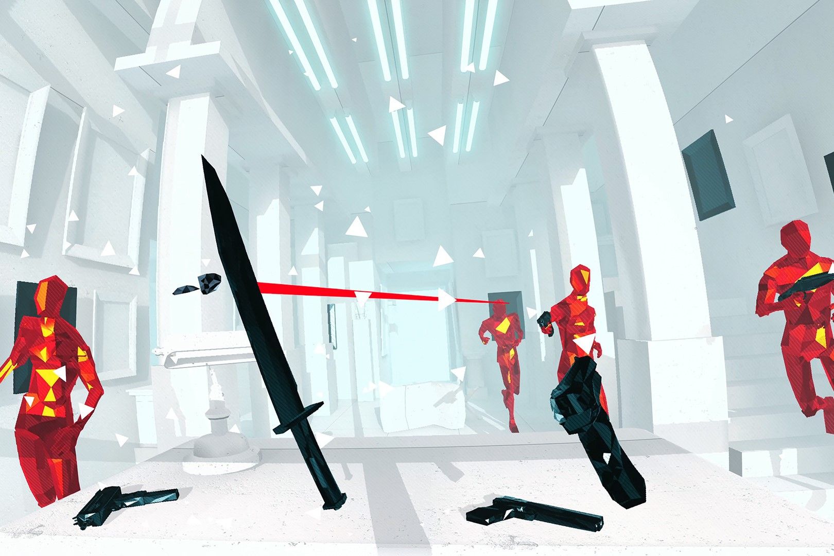 Screenshot from the video game Superhot VR