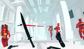 Screenshot from the video game Superhot VR