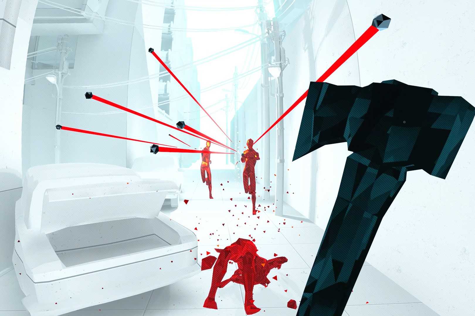 Screenshot from the video game Superhot VR
