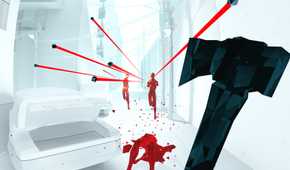 Screenshot from the video game Superhot VR