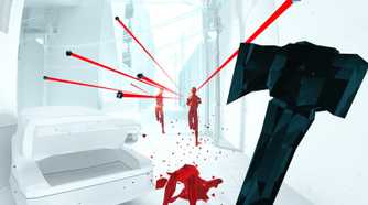 Screenshot from the video game Superhot VR