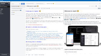 Joplin tabs plugin